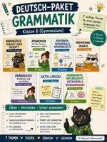 Vorschau - Arbeitsblätter - Deutsch-Paket Grammatik 6. Klasse (Gymnasium) - Deckblatt