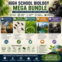Vorschau - Unterrichtsreihen - High School Biology Mega Bundle | Evolution, Ecology, Climate Change, Photosynthesis & Animal Behavior - Deckblatt