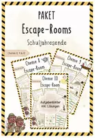 Vorschau - Arbeitsblätter - Schuljahresbeginn | Wiederholung | Chemie 8,9 und 10 | Escape Room | Materialpaket - Deckblatt
