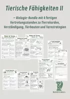 Vorschau - Arbeitsblätter - Tierische Fähigkeiten II – 4 Vertretungsstunden zu Rekorden, Kommunikation, Baumeistern und Tarnung - Deckblatt