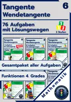 Vorschau - Arbeitsblätter - Wendetangente Fkt. 4. Grades | Aufgaben Lösungen | Gesamtpaket - Deckblatt