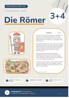 Vorschau - Stundenentwürfe - Materialpaket - Die Römer - Klasse 3 und 4 - 3-fach differenzierter Lesetext (Stundenverlauf, Bildkarten, Aufgaben + Lösungen, uvm.) - Deckblatt