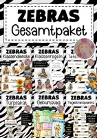 Vorschau - Mal- und Bastelvorlagen - Zebraklasse Materialpaket Klassentier Zebra - Deckblatt