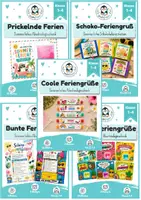 Vorschau - Bildkarten - Materialpaket Feriengruß - Grundschule Sommerferien Klasse 1-4 - Deckblatt