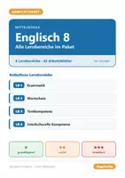 Vorschau - Arbeitsblätter - Englisch 8 Mittelschule - Komplettpaket (alle Lernbereiche) - Deckblatt