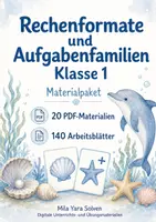 Vorschau - Arbeitsblätter - Rechenformate und Aufgabenfamilien Klasse 1 | Materialpaket | 20 PDFs mit 140 Arbeitsblättern - Deckblatt
