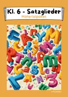 Vorschau - Arbeitsblätter - Materialpaket Satzglieder Klasse 6 (Unterrichtsreihe, Unterrichtseinheit) - Deckblatt