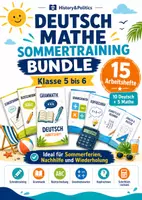 Vorschau - Arbeitsblätter - Deutsch Mathe Sommertraining Bundle Klasse 5 6 - Deckblatt