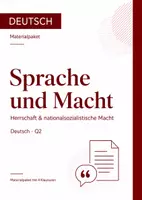 Vorschau - Arbeitsblätter - Deutsch-Klausuren Q2: Sprache und Macht. Sprache, Herrschaft & NS-Macht – Recht, Propaganda und Legitimation - Deckblatt