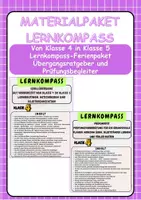Vorschau - Anderer Materialtyp - Materialpaket Von Klasse 4 in Klasse 5 Lernkompass-Ferienpaket Übergangsratgeber und Prüfungsbegleiter - Deckblatt