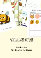 Vorschau - Arbeitsblätter - Materialpaket: Gefühle Bildkarten, Stimmungsbarometer, Gefühlsrad und Spiele für Kita bis 4. Klasse - Deckblatt