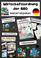 Vorschau - Stundenentwürfe - Wirtschaftsordnung der BRD: Soziale Marktwirtschaft, Wettbewerb, Steuern, Konjunktur & Unternehmen - Deckblatt