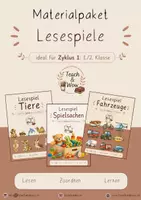 Vorschau - Spiele - Materialpaket Lesespiele - Deckblatt