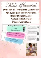 Vorschau - Arbeitsblätter - Materialpaket Diktate dreifach differenziert - Deckblatt