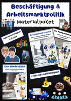 Vorschau - Arbeitsblätter - Beschäftigungs- und Arbeitsmarktpolitik Materialpaket - Deckblatt