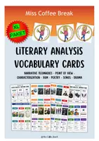 Vorschau - Bildkarten - LITERARY ANALYSIS VOCABULARY CARDS (FLASHCARDS | EF - Q2 | XL MATERIALPAKET) - Deckblatt