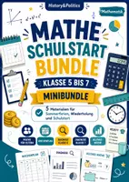 Vorschau - Arbeitsblätter - Mathe Schulstart Bundle Klasse 5 bis 7 - Deckblatt