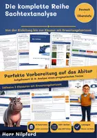 Vorschau - Arbeitsblätter - Materialpaket: Sachtextanalyse – Abitur Aufgabenart 2A komplett - Deckblatt
