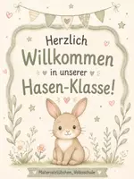 Vorschau - Arbeitsblätter - Materialpaket Klassentier Hase + 2 Zusatzpakete - Deckblatt
