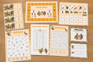 Voorbeeld - Spelletjesbundel | Taaltoer thema 1 - Voorblad