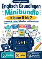Vorschau - Arbeitsblätter - Englisch Grundlagen Minibundle Klasse 5 bis 7 - Deckblatt