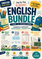 Vorschau - Arbeitsblätter - English Bundle für die 1. Klasse Mittelschule – Grammatik & Wortschatz A1 mit Übungen und Lösungen - Deckblatt