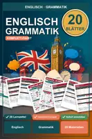 Vorschau - Arbeitsblätter - Englisch Grammatik Spickzettel Paket – Pronomen, Artikel, Satzbau & mehr - Deckblatt