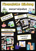 Vorschau - Arbeitsblätter - Finanzielle Bildung Materialpaket: Geld, Steuern, Versicherungen, Verträge, Sparen, Börse & Unternehmensgründung - Deckblatt