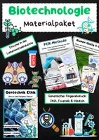Vorschau - Stationenlernen - Biotechnologie materialpaket: PCR, Klonen, Insulin, DNA & Enzyme - Deckblatt