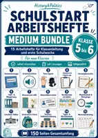 Vorschau - Arbeitsblätter - Schulstart Arbeitshefte Medium Bundle Klasse 5 bis 6 Klassenleitung erste Schulwoche - Deckblatt