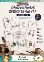 Vorschau - Arbeitsblätter - Gedichtanalyse Materialpaket Klasse 8 9 10 - Deckblatt