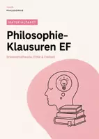 Vorschau - Arbeitsblätter - Philosophie-Klausuren EF: Erkenntnistheorie, Menschenbild, Ethik & Freiheit – Materialpaket - Deckblatt