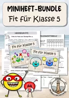 Vorschau - Arbeitsblätter - Fit für Klasse 5 Mathe & Deutsch | Wiederholung Klasse 4 - Deckblatt