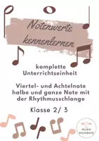 Vorschau - Stundenentwürfe - NOTENWERTE Materialpaket - inkl. Stundenplanung und Lerntheke - Deckblatt