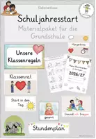 Vorschau - Arbeitsblätter - Schuljahresstart - Materialpaket für die Grundschule - Deckblatt