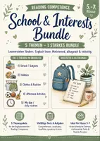 Vorschau - Arbeitsblätter - Englisch Leseverstehen: School & Interests Bundle | 5 Themenpakete mit Lesetexten | Klasse 5–7 - Deckblatt