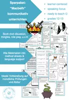 Vorschau - Arbeitsblätter - Materialpaket: Shakespeare's "Macbeth" mit Fokus auf speaking skills, Englisch Leistungskurs - Deckblatt