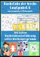 Vorschau - Stundenentwürfe - Über 200 Seiten Lautpaket Laut G -Buchstabeneinführung G mit vollem Wochenprogramm - kaum Vorbereitung - Buchstabe der Woche - Deckblatt