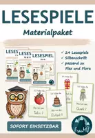 Vorschau - Spiele - Lesespiele Klasse 1 – Großes Materialpaket | Lesen lernen - Deckblatt