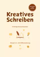 Vorschau - Stundenentwürfe - Kreatives Schreiben – 10 Vertretungsstunden Deutsch mit Differenzierung - Deckblatt
