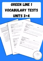 Vorschau - Test - Materialpaket Vokabeltests Green Line 1 (neu) Units 3+4 - Deckblatt