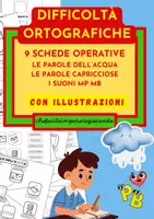 anteprima - Esercizi - 9 SCHEDE OPERATIVE: PAROLE DELL'ACQUA - PAROLE CAPRICCIOSE - I SUONI MP MB - Pagina di copertina
