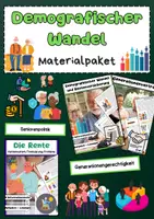 Vorschau - Arbeitsblätter - Demografischer Wandel Bundle: Rente, Generationenvertrag & Altersvorsorge - Deckblatt