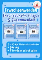 Vorschau - Stundenentwürfe - Freundschaft, Clique & Zusammenhalt | Materialpaket Ethik Klasse 7–9 - Deckblatt
