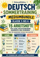 Vorschau - Arbeitsblätter - Deutsch Sommertraining Mediumbundle Klasse 5 bis 6 Lesen Rechtschreibung Grammatik und Schreiben - Deckblatt