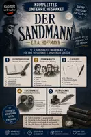 Vorschau - Unterrichtsreihen - Der Sandmann: Komplettes Unterrichtspaket (5 Materialien) | E.T.A. Hoffmann | Lektürebegleitung, Figurenanalyse, Klausuren, Psychoanalyse, Erzähltechnik | Oberstufe Deutsch/Ethik Kl. 10–12 - Deckblatt