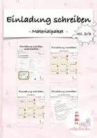 Vorschau - Stundenentwürfe - Einladung/ Brief schreiben Materialpaket (Kl. 2/3) - Deckblatt