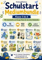 Vorschau - Arbeitsblätter - Schulstart Mediumbundle Klasse 5 bis 6 Arbeitshefte und Escape Room für Politik Medien Lernen und Wiedereinstieg - Deckblatt