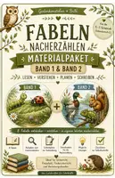 Vorschau - Stundenentwürfe - Nacherzählung von Fabeln, Materialpaket | Band 1 & 2 | Deutsch | Sekundarstufe I - Deckblatt