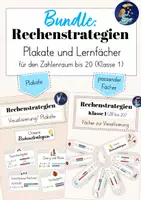 Vorschau - Mal- und Bastelvorlagen - Rechenstrategien Klasse 1 - Plakate & Lernfächer - Deckblatt
